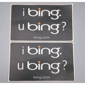 Microsoft Advertising Promo SWAG Search Engine Bing Sticker Rare Pair